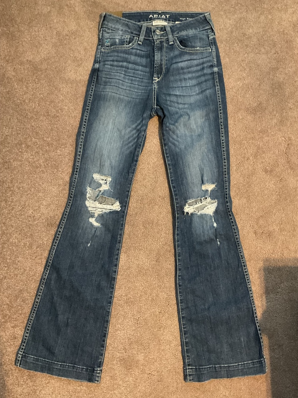 Ariat Women's Distressed High Rise Slim Trouser